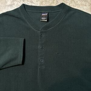 Patagonia Capilene Base Layer Mens Large Green Pile Fleece Lightweight USA 90s